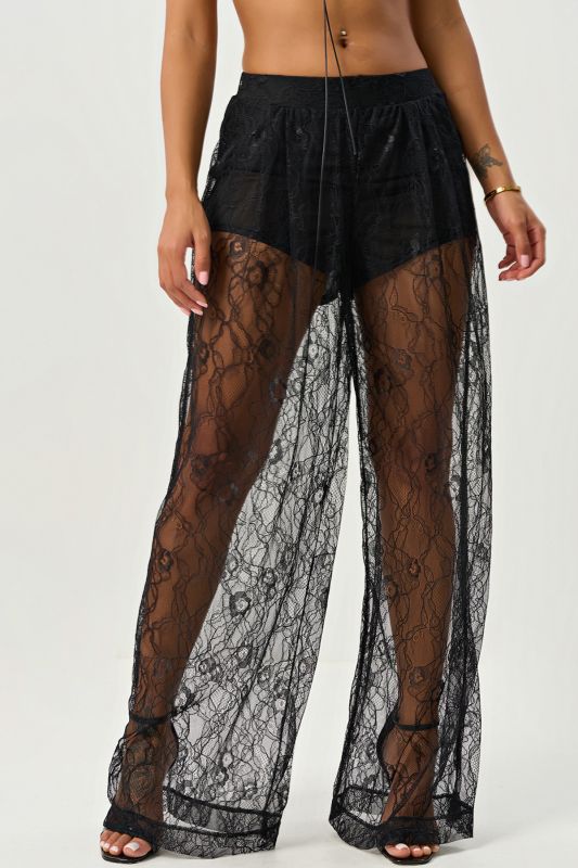 Black lace dressy pants