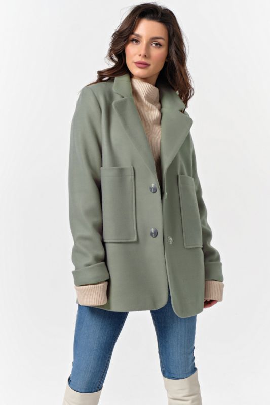 Jade shortened demi-sleeved demi coat