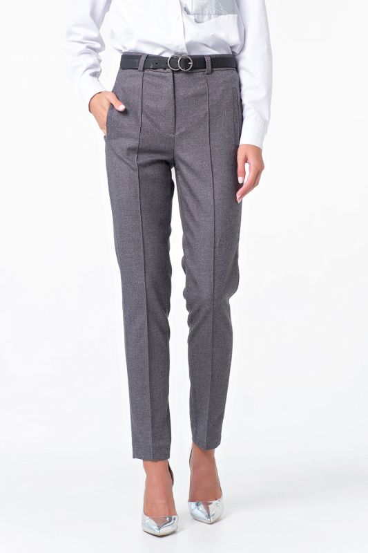 Tapered pants for office dark gray