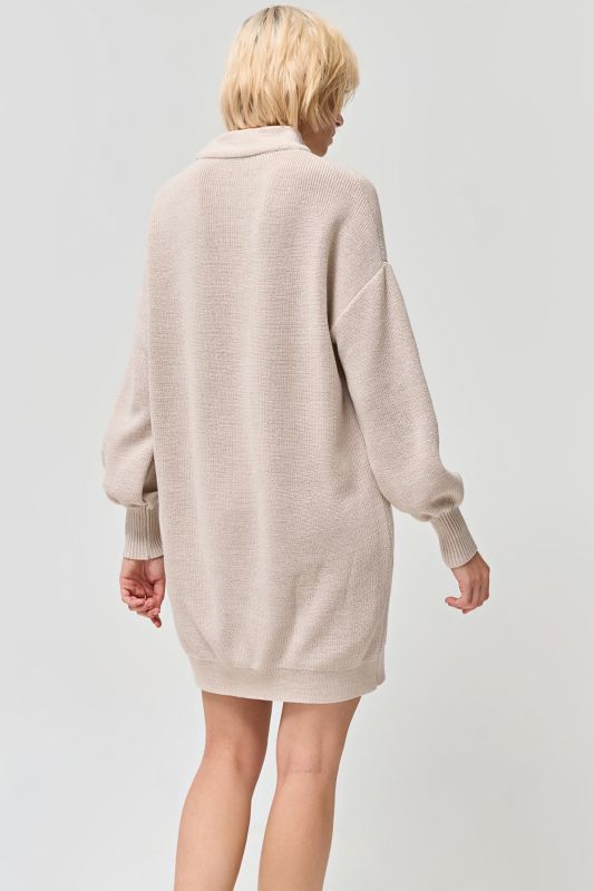 Natural melange loose knitted dress