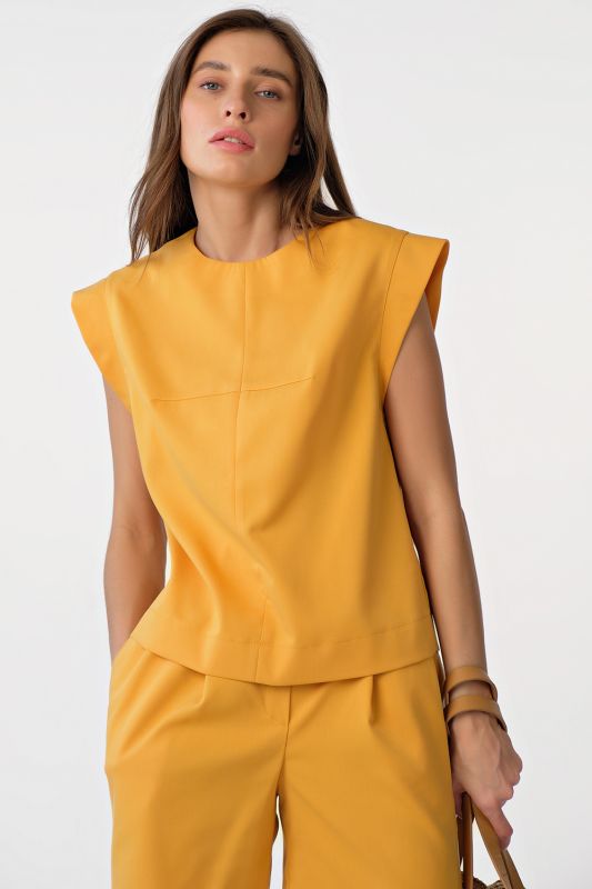 Summer over-size top yellow