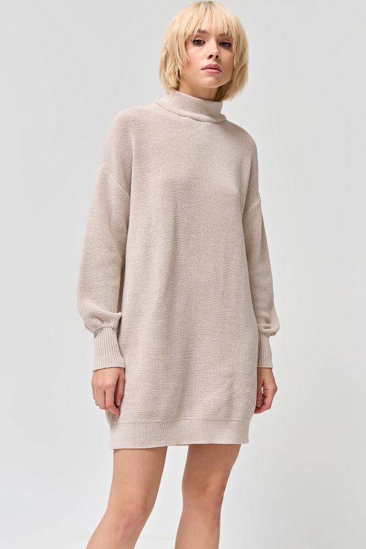 Natural melange loose knitted dress