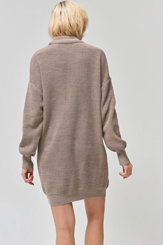 Cappuccino melange loose knit dress