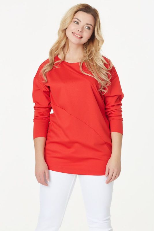 Red viscose tunic