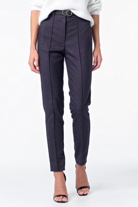 Tapered pants for office dark blue