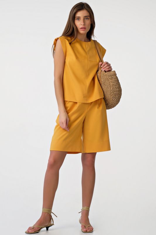 Summer over-size top yellow