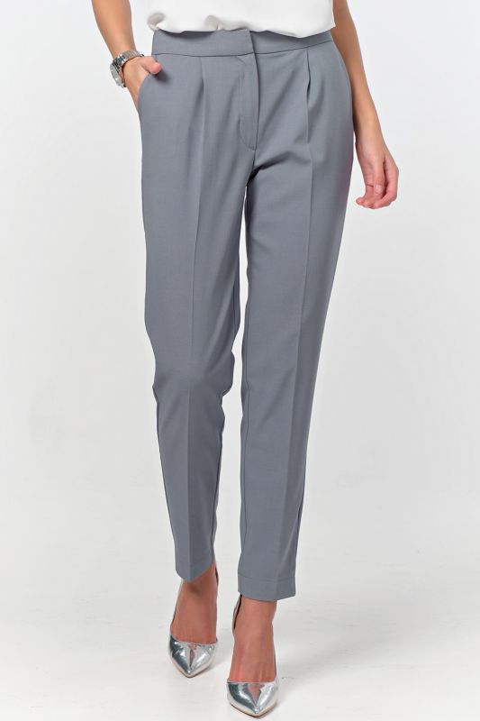 Tapered pants with arrows in gray