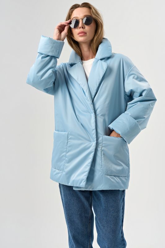 Jacket of dense jacket fabric blue