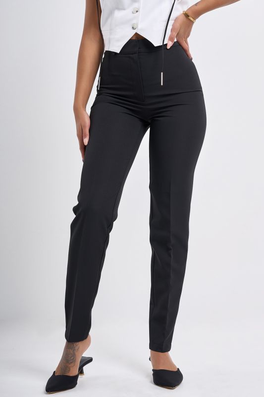 Pants made of elastic suit fabric black