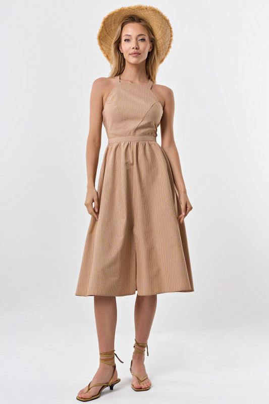 Summer cotton sand colored summer dress