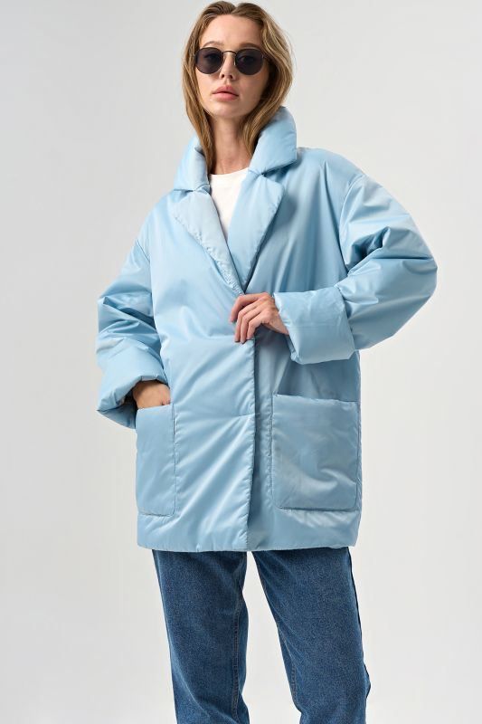 Jacket of dense jacket fabric blue