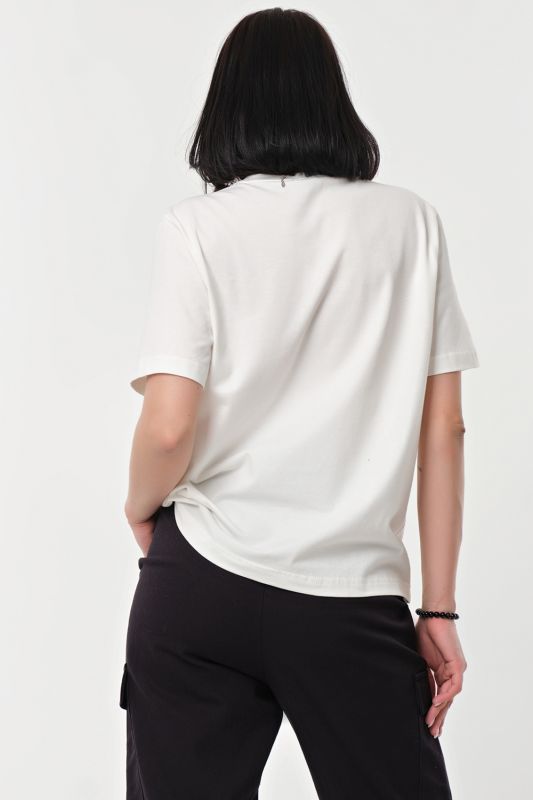 Basic white cotton T-shirt