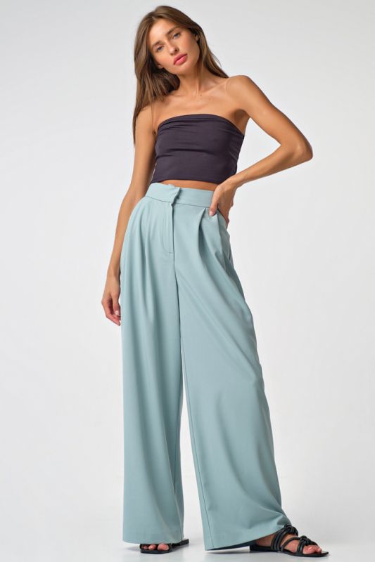 Mint palazzo pants with high waist