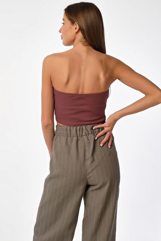 Bordeaux cotton bandeau top