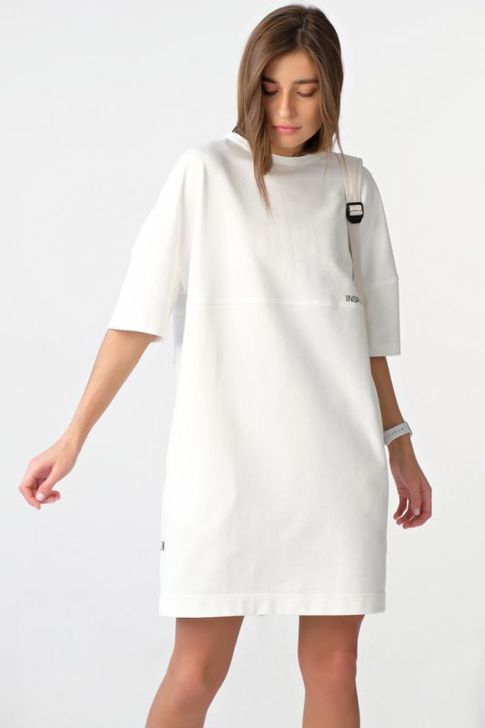 Milk jersey over-size T-shirt dress