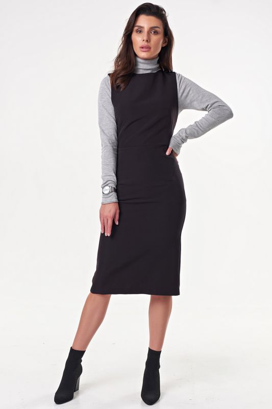 Suit fabric office dress black