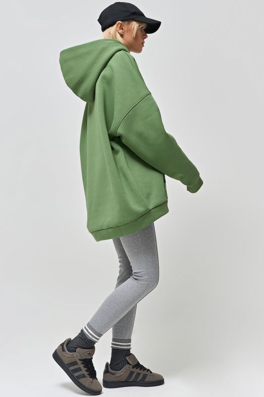 Olive fleece fleece hoodie