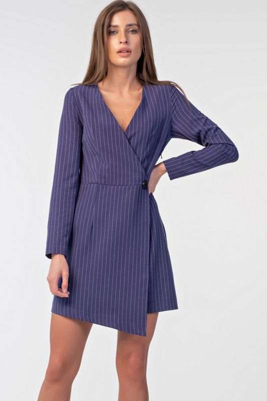 Short dress with stripes on blue