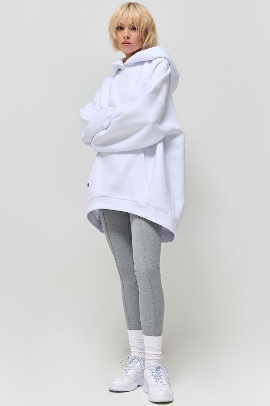 White fleece hoodie