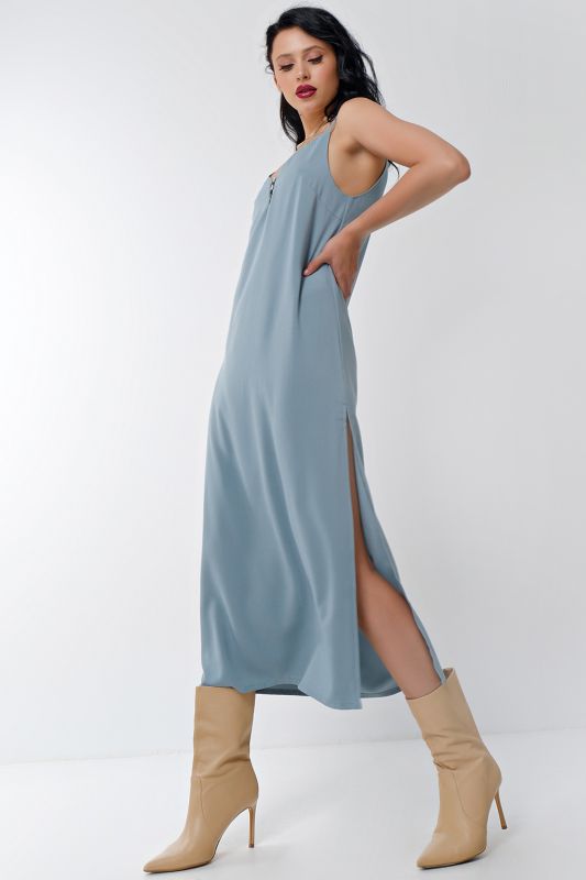 Mint high-cut combination dress