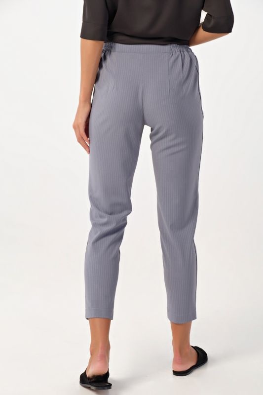 Pants short pants with striped bottom on gray