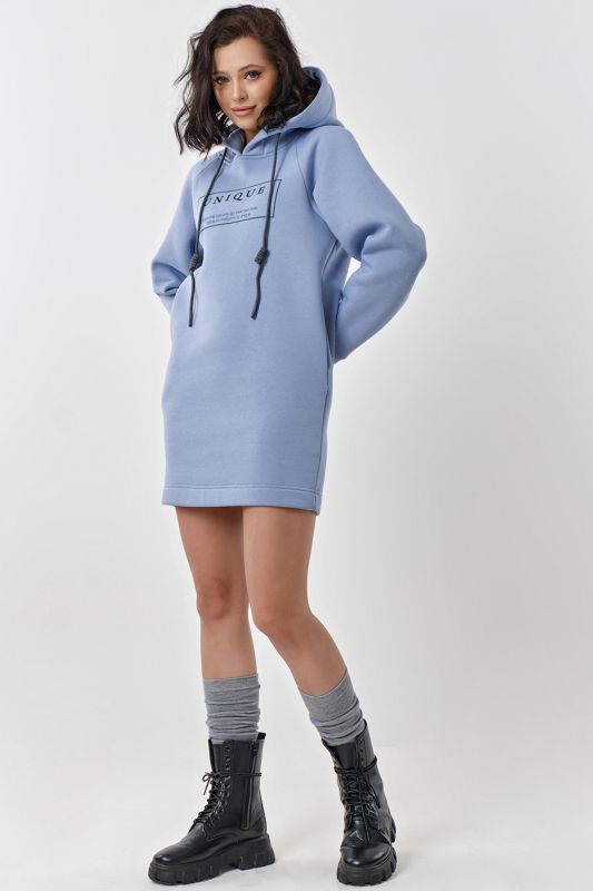 Dress from fouter with fleece blue smoke