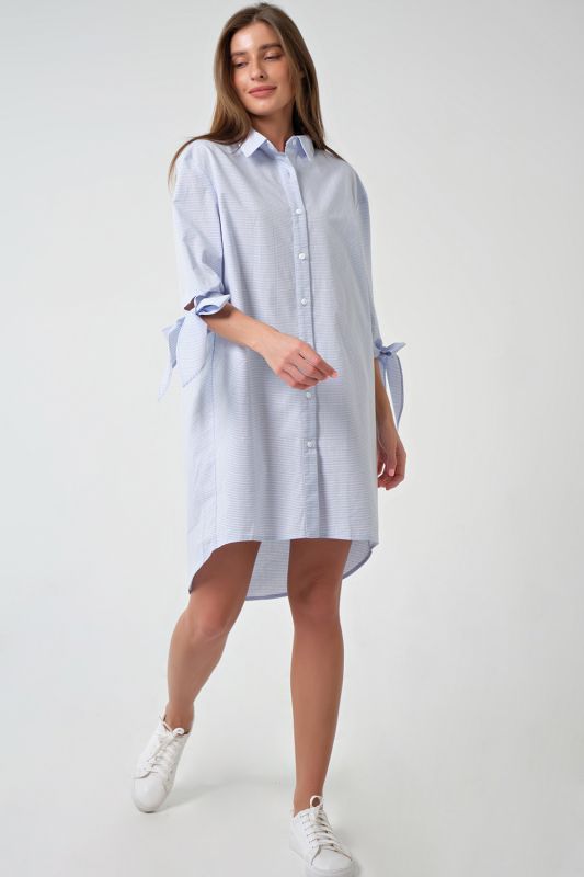 Direct striped shirt dress on blue