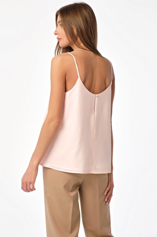 Pale pink strapless top with thin straps