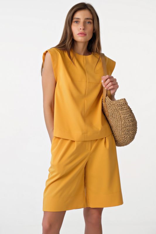 Summer over-size top yellow