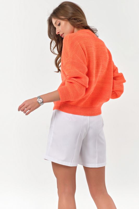 Oversize knitted sweater in orange