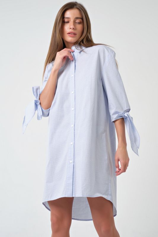 Direct striped shirt dress on blue