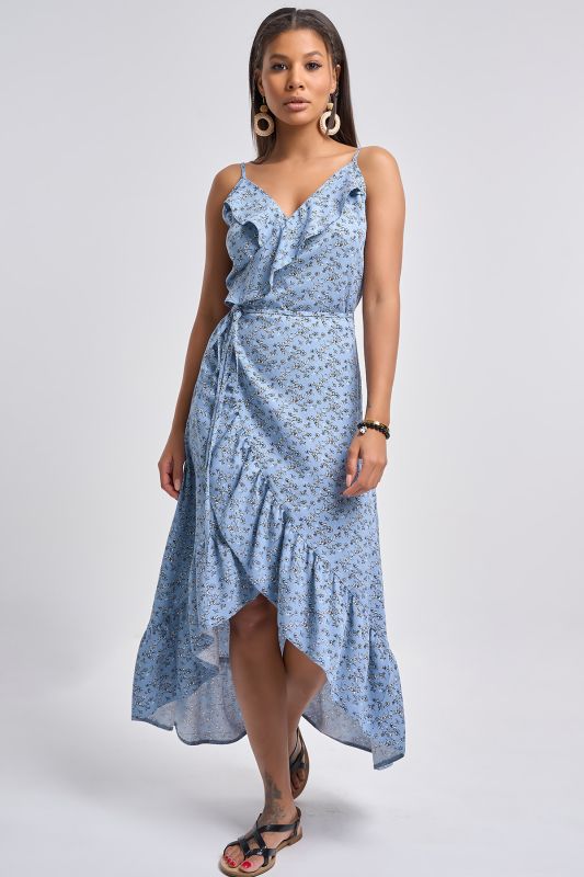 Indigo floral viscose sundress