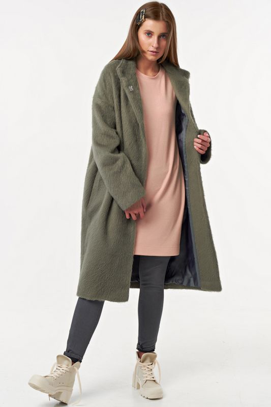 Khaki long overcoat demi seasonal overcoat