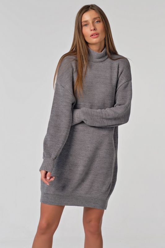 Free knitted dress in gray melange