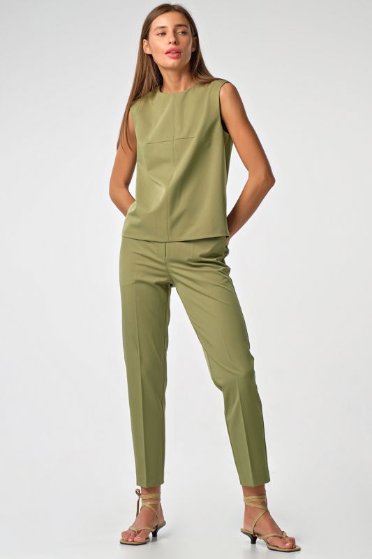 Summer pantsuit with top olive