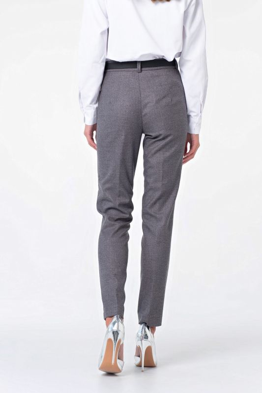 Tapered pants for office dark gray