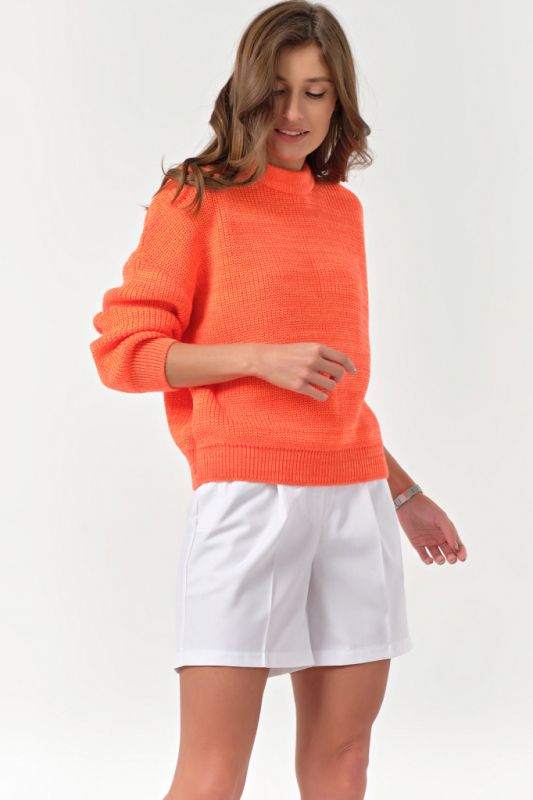 Oversize knitted sweater in orange