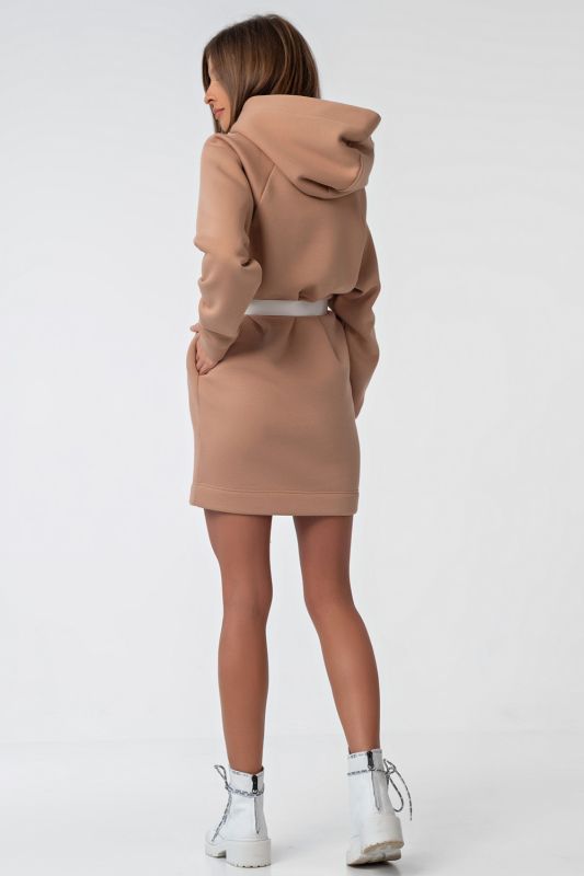 Beige fouter dress with fleece