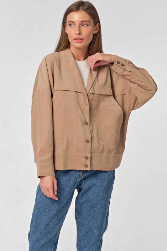 Beige summer over-size windbreaker