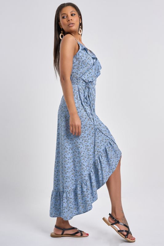 Indigo floral viscose sundress