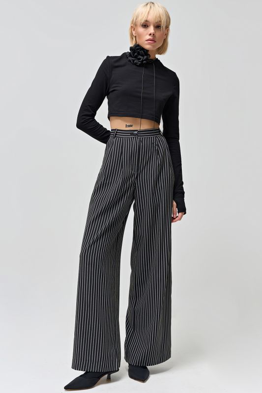 Black palazzo pants with high waist