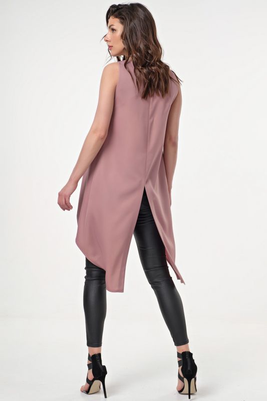 Tunic asymmetrical dusty pink