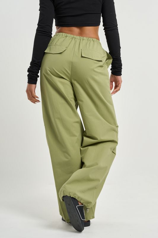 Tight cotton blend kargo pants olive