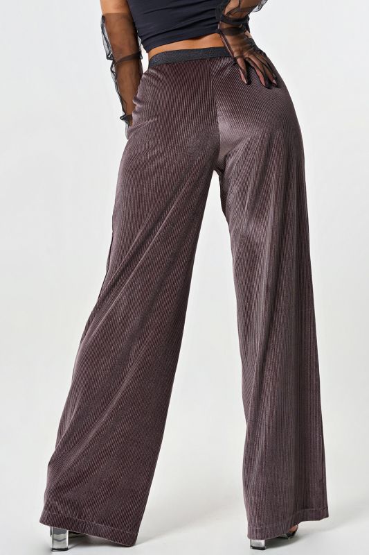 Cappuccino jersey velvet straight pants