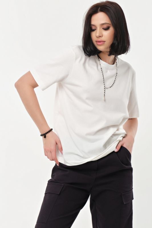 Basic white cotton T-shirt