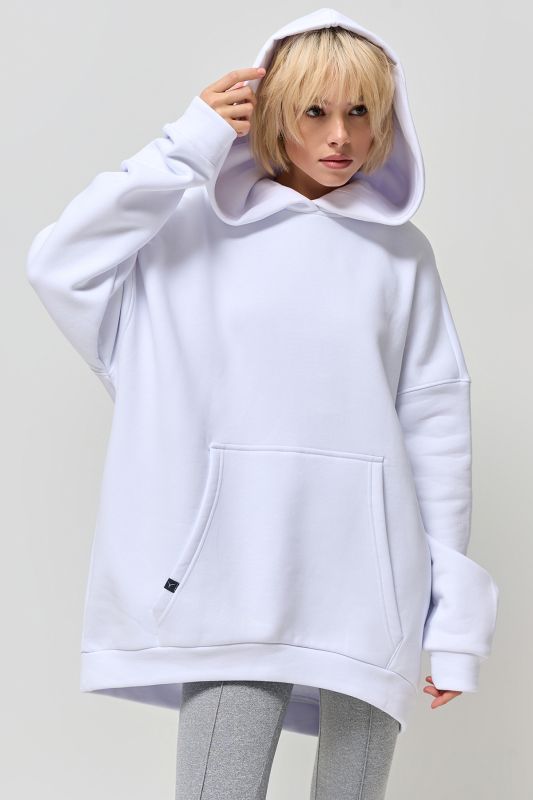 White fleece hoodie