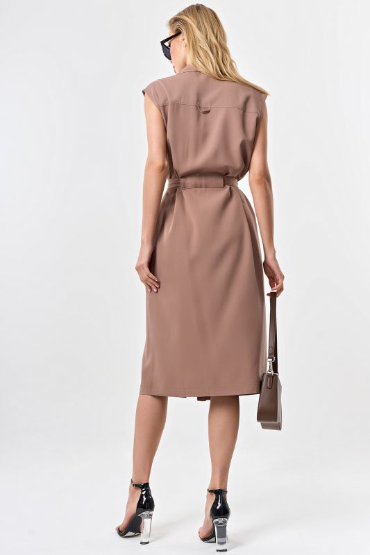 Direct silhouette mocha safari dress