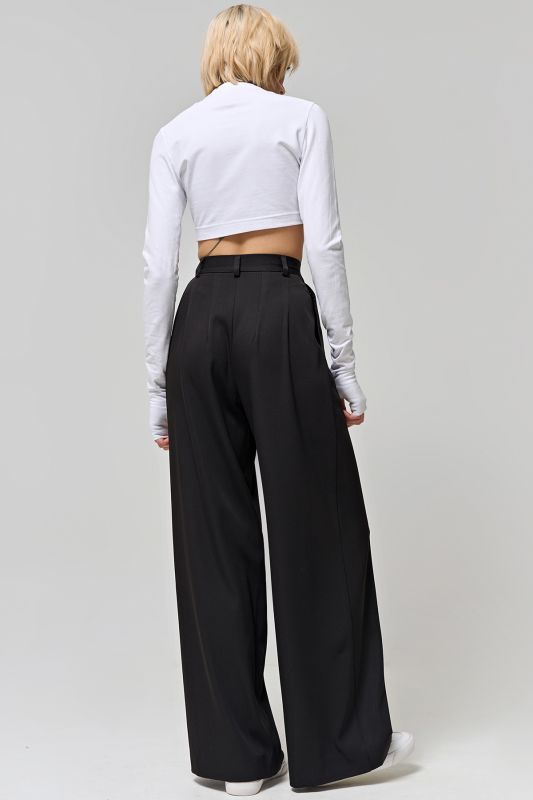 Black palazzo pants with high waist