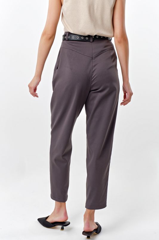 Grey cotton slim fit pants