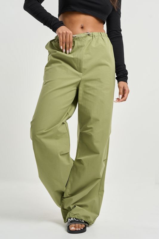 Tight cotton blend kargo pants olive